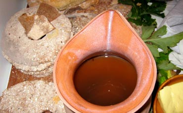 Pot of nettle mead.